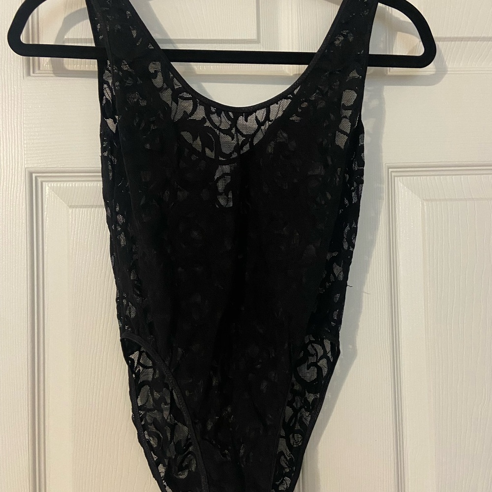 Natori Black Lace Bodysuit